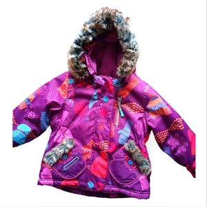Deux par deux girls toddler 24 month mittens winter coat